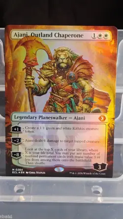 Ajani, Outland Chaperone (Borderless) Lorwyn Eclipsed Foil - Image 1