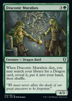 1x Draconic Muralists - NM Foil - CL:Baldur's Gate - Image 1