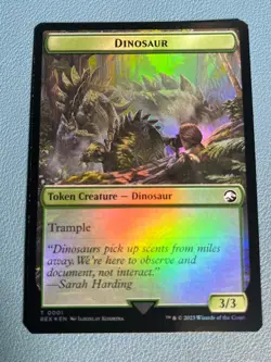 MTG Ixalan Gnome // Dinosaur (0001) Double-Sided Token Foil LCI NM - Image 2