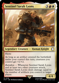 Sentinel Sarah Lyons [Fallout] Magic MTG - Image 1