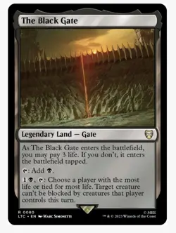 1x MTG The Black Gate - Lord of the Rings RARE land! NM MINT - Image 1
