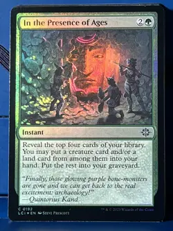 MTG Lost Caverns of Ixalan In the Presence of Ages Foil LCI NM - Image 1