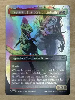 Itzquinth, Firstborn of Gishath (Borderless) The Lost Caverns of Ixalan Foil NM - Image 1