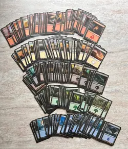 MTG Perfect fit sleeved lands - Over 200 lands already sleeved! All black border - Image 1