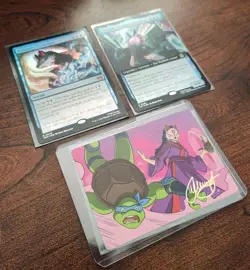 MtG Art Series: TMNT Ninja Turtle- GOLD Signature - Kitsune’s Technique & 2 Rare - Image 1