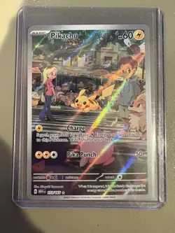 Pokemon TCG Pikachu IR 173/165 Sv: Scarlet & Violet 151 Illustration Rare Holo - Image 1
