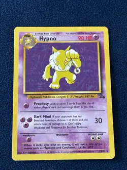 Pokemon Cards - Hypno 23/62 Fossil Set - Non-Holo Rare - WOTC Vintage - Image 1