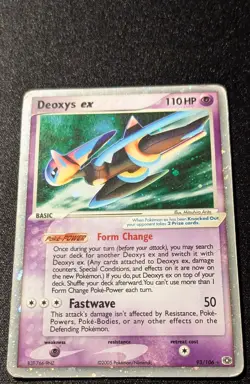 Pokemon EX EMERALD - #93/106 Deoxys ex - Ultra Rare Holo - ENG - Damaged - Image 4