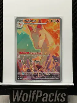 Pokemon TCG Pokemon Destined Rivals - Rapidash 189/182 Illustration Rare Holo - Image 1