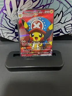 Pikachu Cosplay Chopper Pirate One Piece Pokemon Custom Fan Art Card Holo Foil - Image 1