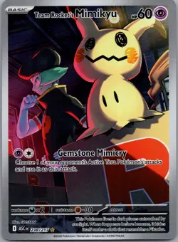 Team Rocket's Mimikyu 238/217 ME Ascended Heroes Pokemon TCG Illustration Rare M - Image 1