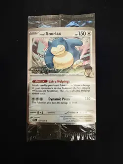 Pokemon JTG 117/159 - Stamped Asia Promo Hop's Snorlax Cosmos Holo - Sealed - Image 1