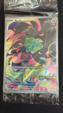 Pokemon TCG Bulbasaur 133/132 Pokemon ME01 Mega Evolution Stamped Promo SEALED - Image 1