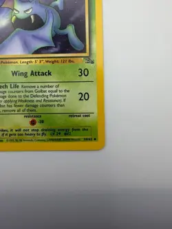 #34/62 Golbat Normal Uncommon - Pokemon TCG Fossil - Vintage - LP (See Photos) - Image 5