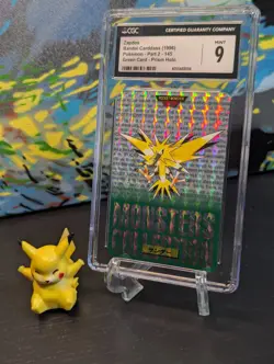 1996 Pokemon 1st Print Japan Bandai Carddass Vending #145 Zapdos Prism Green ⚡ - Image 1