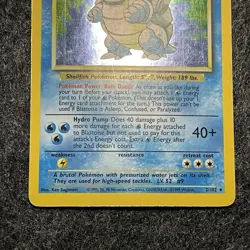 1999 Pokemon Base Set Blastoise 2/102 Unlimited Holo Rare HP - (See Description) - Image 5