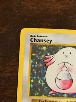 Pokemon Chansey 003/102 Base Set (Shadowless) Holo Rare LP - Image 2