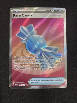 Rare Candy 175/132 Me01: Mega Evolution Full Art Holo Pokemon TCG - Image 1