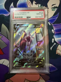 2022 Pokemon Go MEWTWO V Alternate Art 072/078 PSA 10 GEM MINT - Image 1
