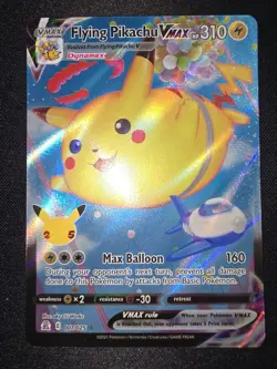 Pokemon TCG Flying Pikachu VMAX Celebrations 007/025 Ultra Rare Holo 310HP - Image 1