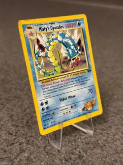 🔥 Misty's Gyarados 13/132 | Unlimited Holo Rare MP | Gym Challenge WOTC Pokemon - Image 3