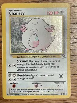 Chansey 003/130 Base Set 2 Holo Pokemon Tcg - Image 1
