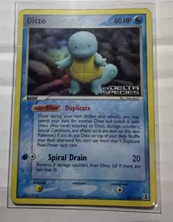 2005 Pokemon EX Delta Species Ditto Squirtle STAMPED Reverse Holo 64/113 - Image 1