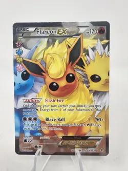 Pokemon Flareon EX Full Art Ultra Rare RC28/RC32 Generations Radiant Collection - Image 1