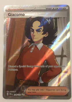 Giacomo Pokemon Trainer Prismatic Evolutions 138/131 Ultra Rare Mint - Image 1
