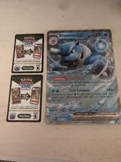 Pokemon TCG 151 Jumbo Blastoise Ex 009/165 Blooming Waters Promo - Image 2