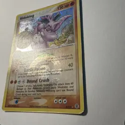 Pokemon Nidoking 120HP 8/112 Reverse Holo Rare 2004 DMG Heavy Played creased - Image 3