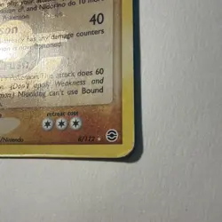 Pokemon Nidoking 120HP 8/112 Reverse Holo Rare 2004 DMG Heavy Played creased - Image 4