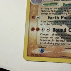 Pokemon Nidoking 120HP 8/112 Reverse Holo Rare 2004 DMG Heavy Played creased - Image 5