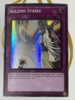 YuGiOh! - Solemn Strike RA02-EN079 Super Rare 1st Edition Near Mint - Image 1