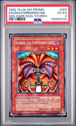 PSA 4 Exodia the Forbidden One DDS-003 Dark Duel Stories Secret Rare 2002 YUGIOH - Image 1