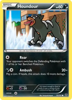 Houndour 55/101 - Pokemon Plasma Blast Common Card - Image 1