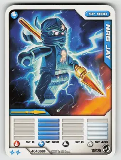 2012 LEGO Ninjago TCG - NRG JAY - Non Holo Lightning Character Card #10/125 - Image 1