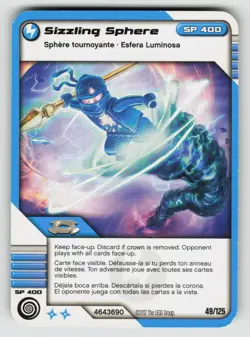 2012 LEGO Ninjago TCG - SIZZLING SPHERE - Non Holo Lightning Card #49/125 - Image 1