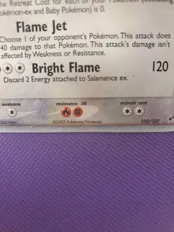 2005 Salamance EX 103/107 Deoxys Holo Rare Pokemon TCG Card See Pictures - Image 4