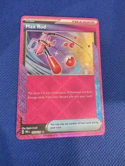 Pokemon TCG Max Rod Prismatic Evolutions Ace Spec Trainer Card 116/131 - Image 3