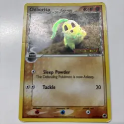2006 Pokemon CHIKORITA Ex Dragon Frontiers Set REVERSE HOLO Stamped Card 44/101 - Image 1