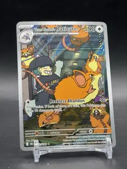 Team Rocket's Raticate 202/182 SV10: Destined Rivals - Pokemon Card - NM - Image 1