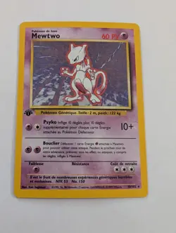 Mewtwo Holo 10/102 French Pokemon Card Base Set 1999 1st Edition - Image 3