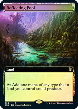 New NM+ FOIL MTG Reflecting Pool Extended Art Baldurs Gate #604 Magic Card - Image 1
