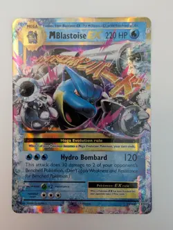 Pokemon M Blastoise EX Ultra Rare Holo Mega 220 HP 22/108 Evolutions Card - Image 1