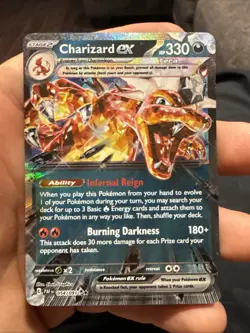 Pokemon TCG Obsidian Flames Charizard EX Holo Double Rare Card 125/197 NM - Image 1