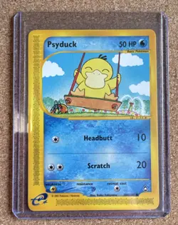 Psyduck 104/147 Aquapolis 2002 WOTC Pokemon Card - Beautiful condition - NM - Image 1