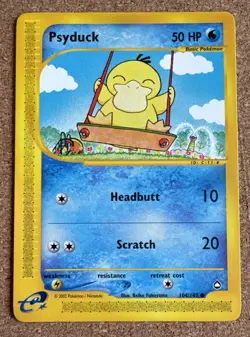 Psyduck 104/147 Aquapolis 2002 WOTC Pokemon Card - Beautiful condition - NM - Image 2
