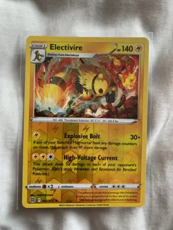 047/172 ELECTIVIRE REVERSE HOLO BRILLIANT STARS POKEMON CARD - Image 1