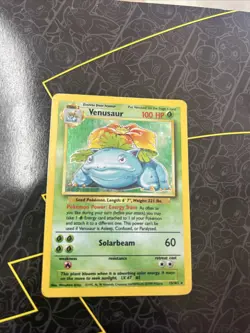 Pokemon TCG Venusaur Holo Rare Card 15/102 Base Set WOTC 1999 - Image 1